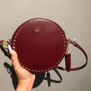 Oxblood Canteen Michael Kors Crossbody